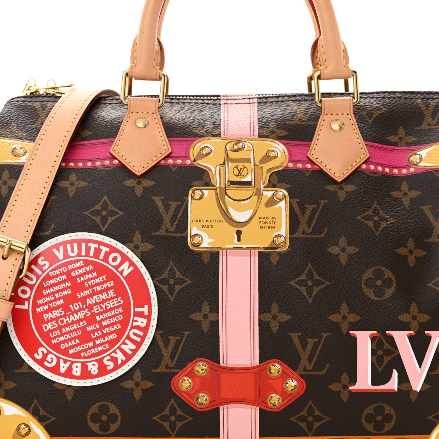 Louis Vuitton Monogram Summer Trunks Speedy Bandouliere 30 8 of 11
