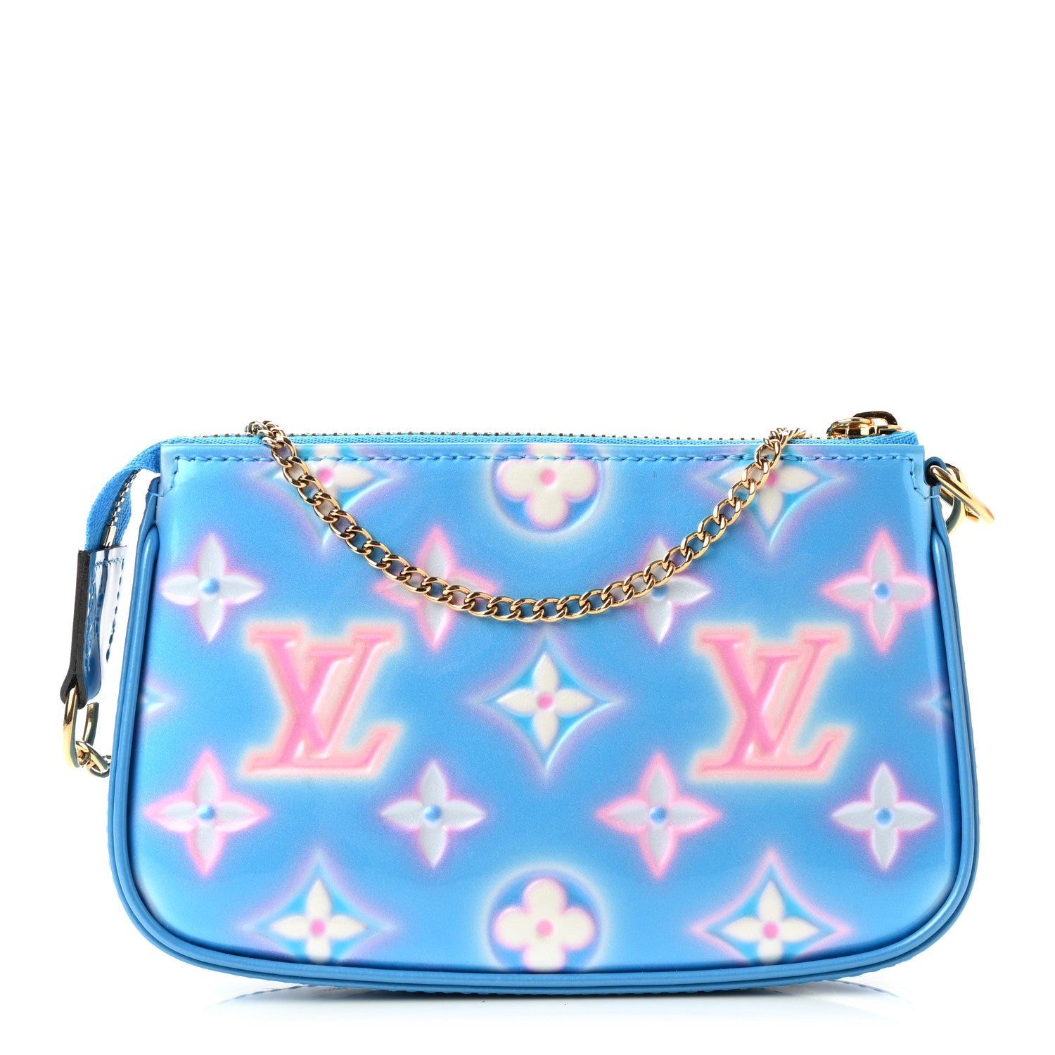 Louis Vuitton Vernis Valentine Mini Pochette Accessories Baby Blue Neon 1 of 7