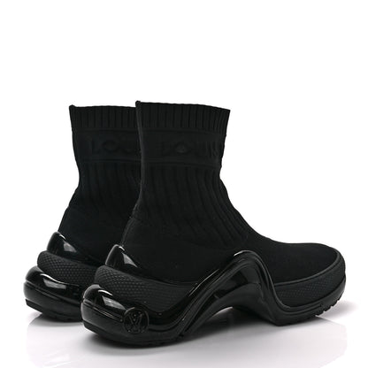 Louis Vuitton Stretch Textile Patent LV Archlight Sneaker Boots 38 Black 4 of 6
