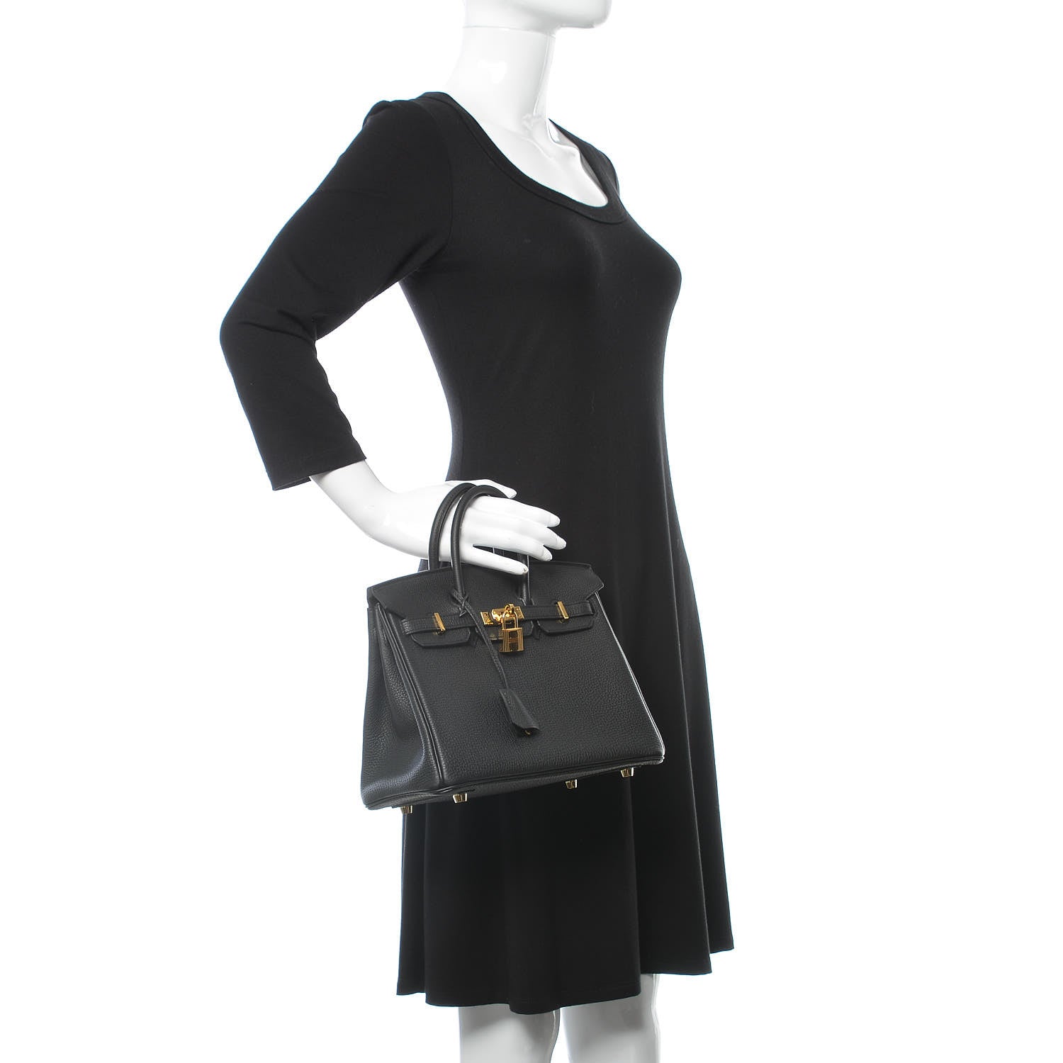 Hermes Togo Birkin 25 Black 2 of 33