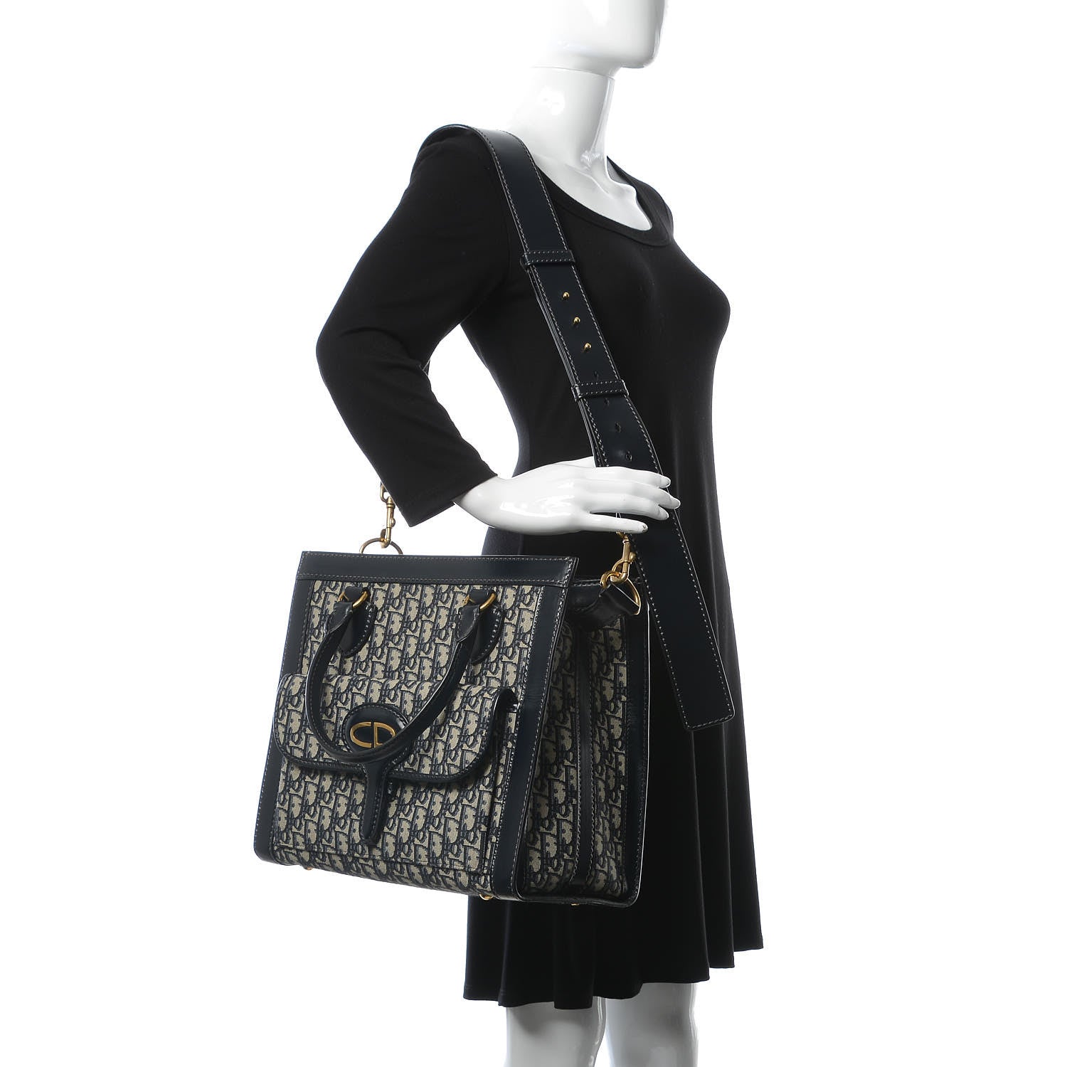 Christian Dior Oblique Tote Bag Blue 2 of 11