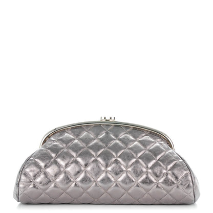 Chanel Metallic Aged Calfskin Quilted Timeless Clutch Silver 1 of 7