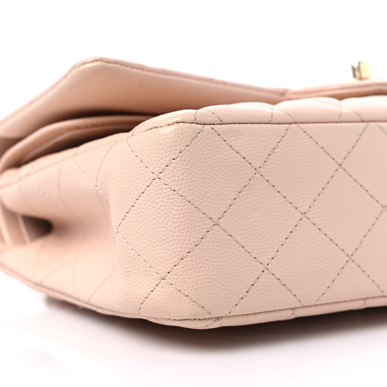 Chanel Caviar Quilted Medium Double Flap Light Beige 8 of 10