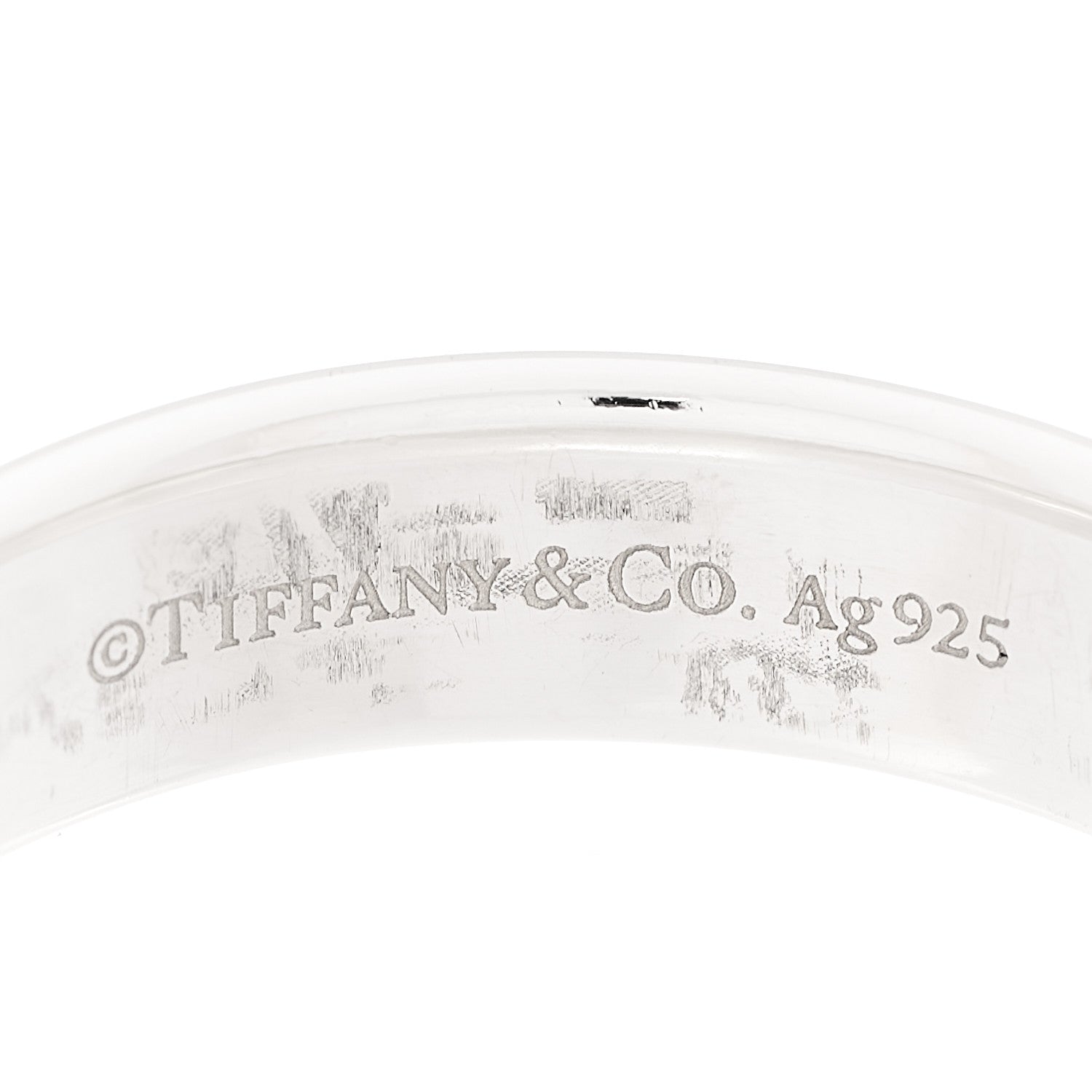 Tiffany Sterling Silver Diamond Return to Tiffany Narrow Ring 67 11.75 6 of 6