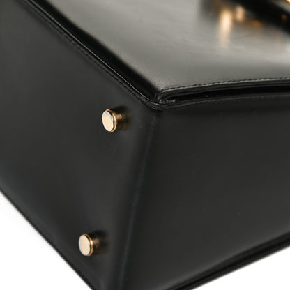Salvatore Ferragamo Calfskin Gancini 2-Way Top Handle Bag Black 10 of 11