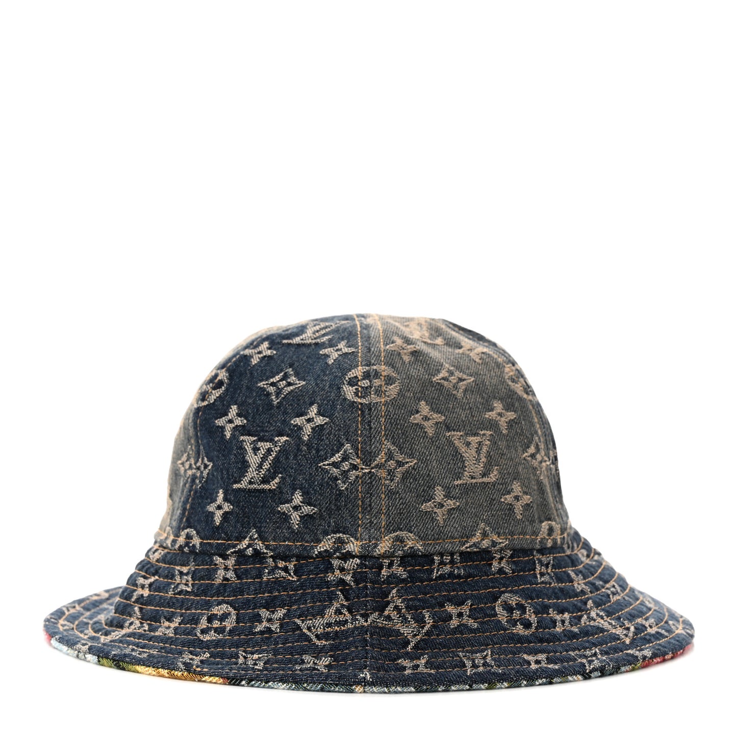 Monogram Tapestry Reversible Bucket Hat 58 Blue Multicolor