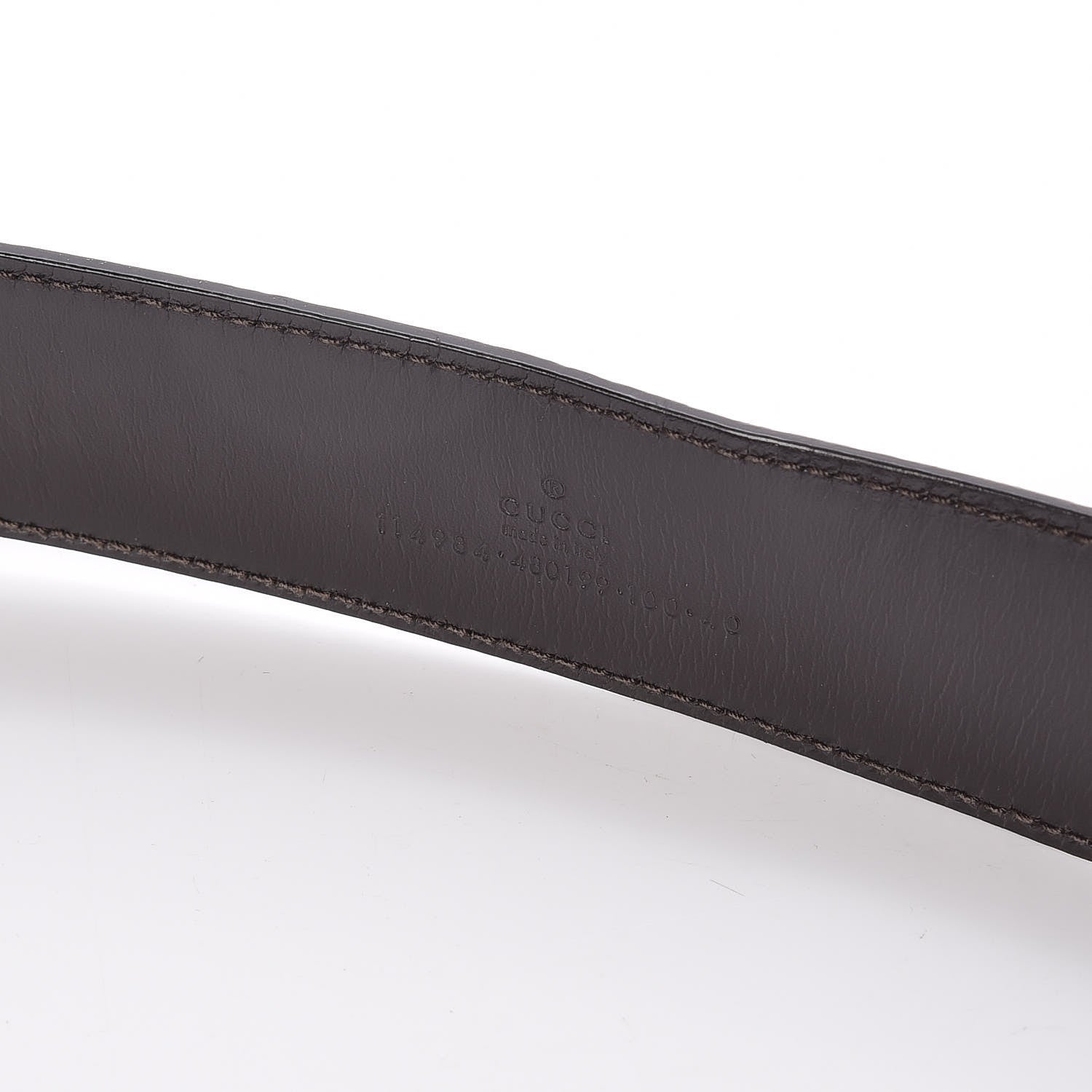 Gucci Guccissima Interlocking G Belt 100 40 Dark Brown 4 of 7
