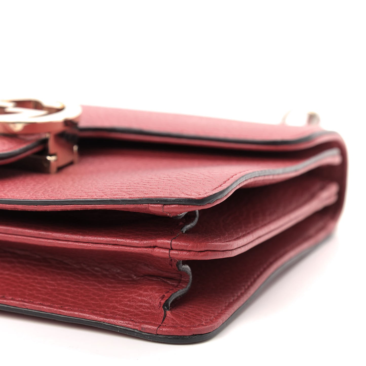 Dollar Calfskin Small Interlocking G Shoulder Bag Red