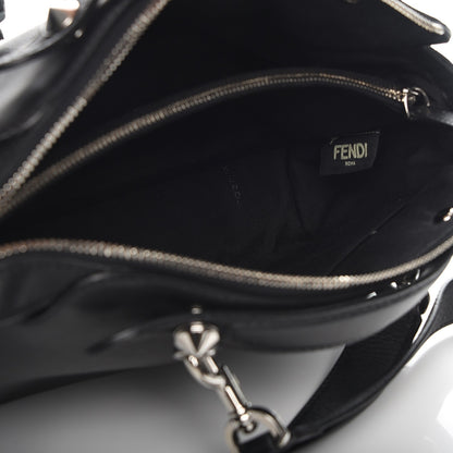 Fendi Vitello Dolce Flowerland Croc Tail Medium By The Way Boston Bag Black 5 of 8