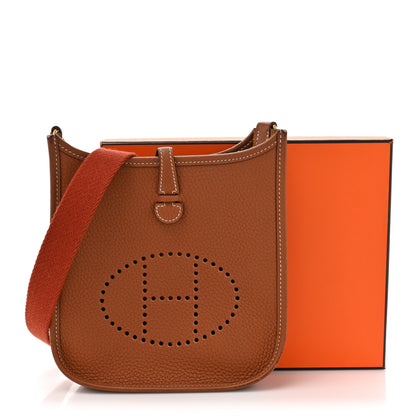 Hermes Taurillon Clemence Amazone Evelyne TPM Gold Cuivre 21 of 21