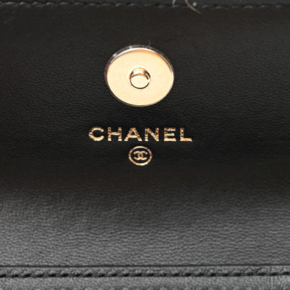 Chanel Raffia Jute Striped Belt Bag Black Beige 5 of 12