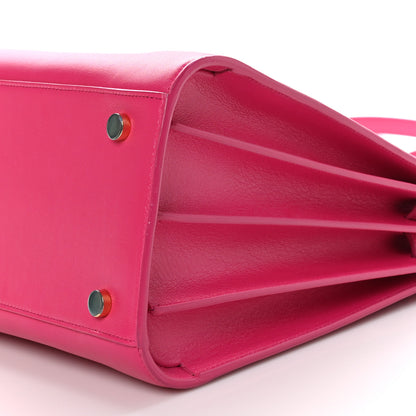 Saint Laurent Calfskin Small Sac De Jour Lipstick Fuchsia 10 of 10