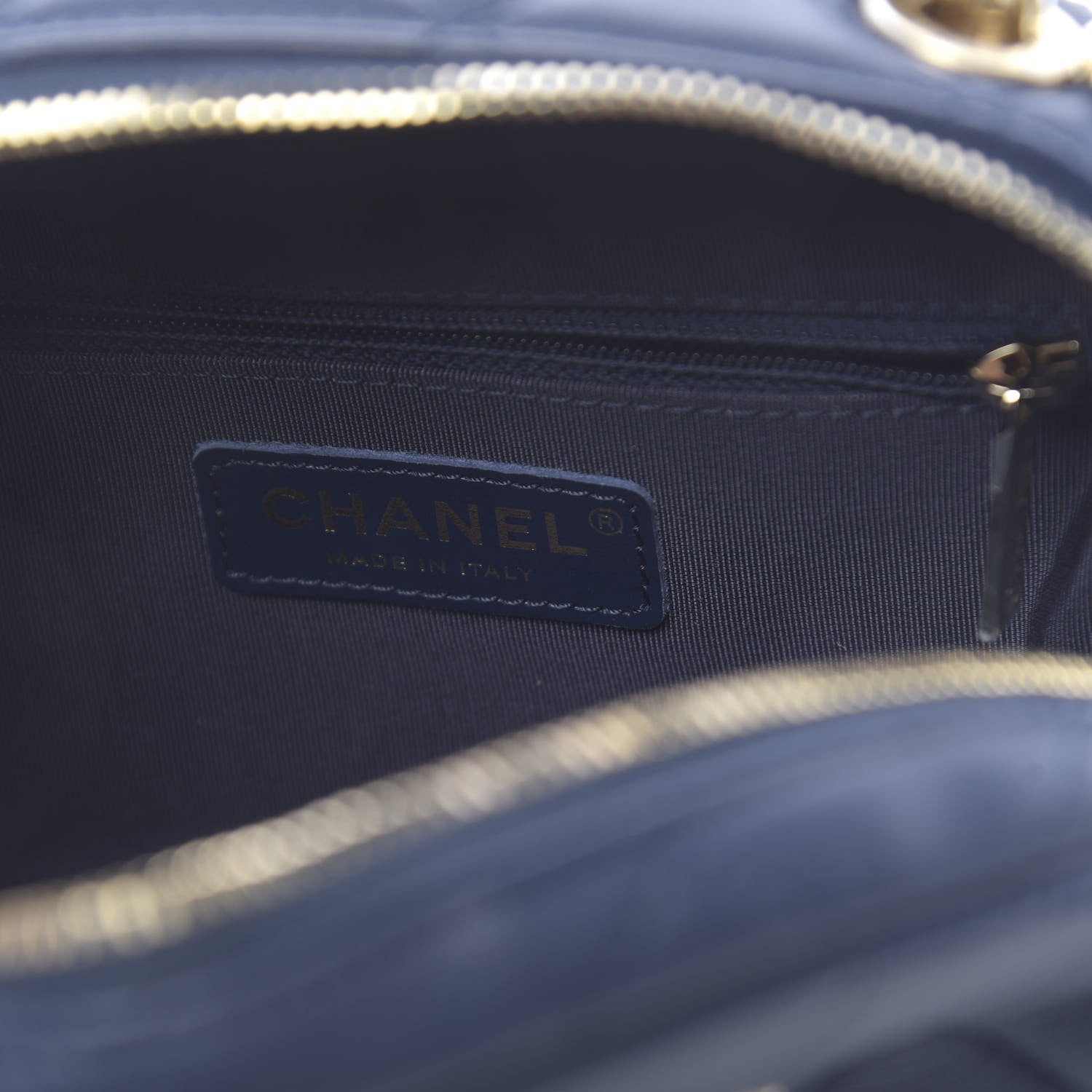 Chanel Lambskin Quilted Studded Camera Case Navy 6 of 11