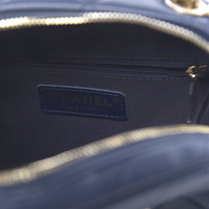 Chanel Lambskin Quilted Studded Camera Case Navy 6 of 11