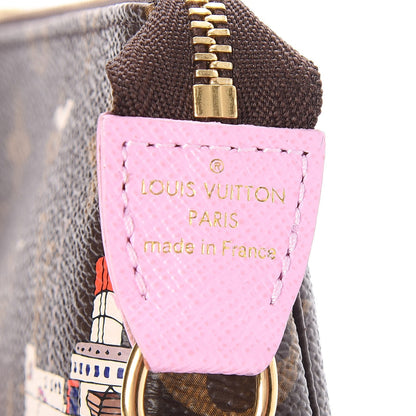 Louis Vuitton Monogram 2016 Christmas Animation Mini Pochette Accessories Rose Ballerine 6 of 7
