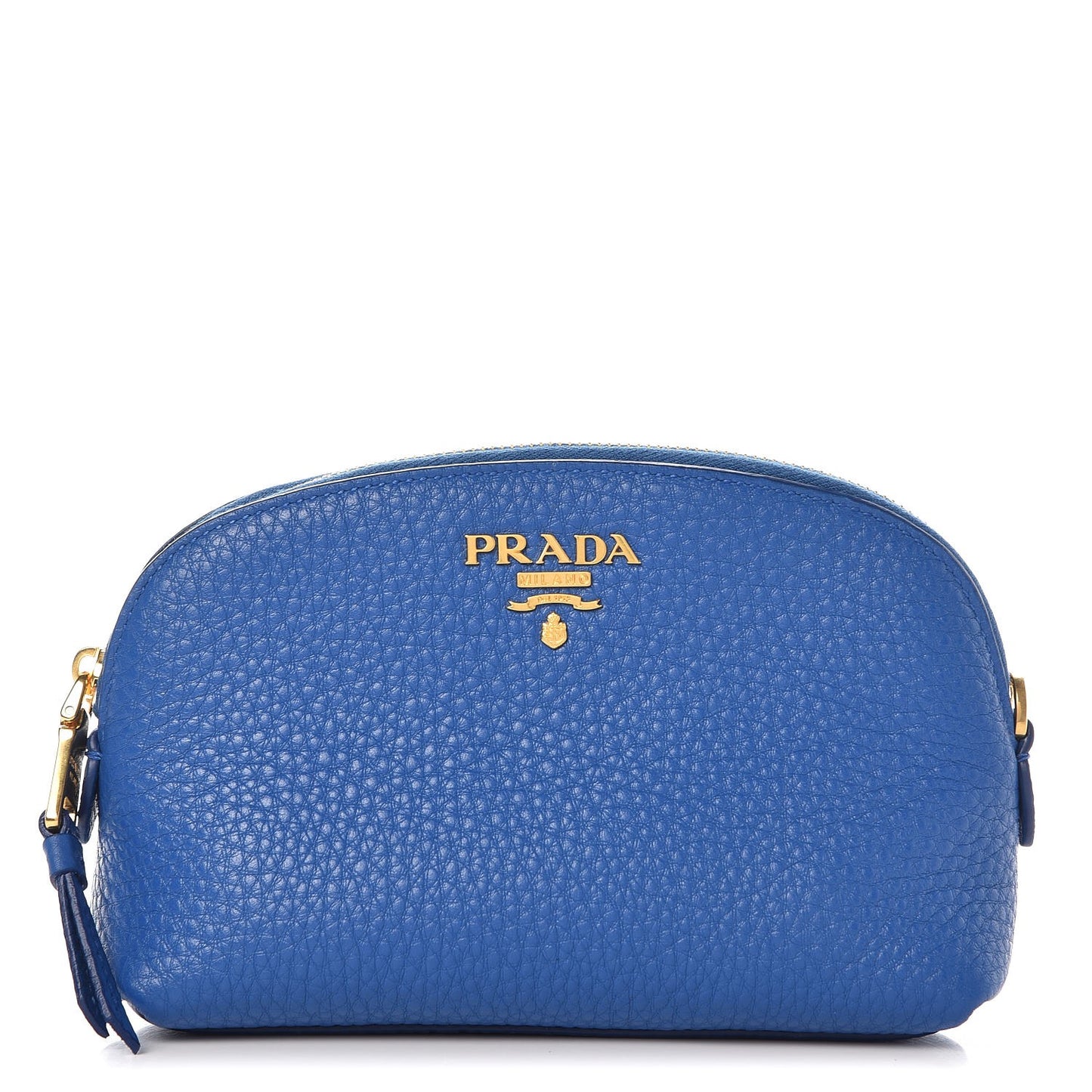 Vitello Daino Cosmetic Pouch Azzurro