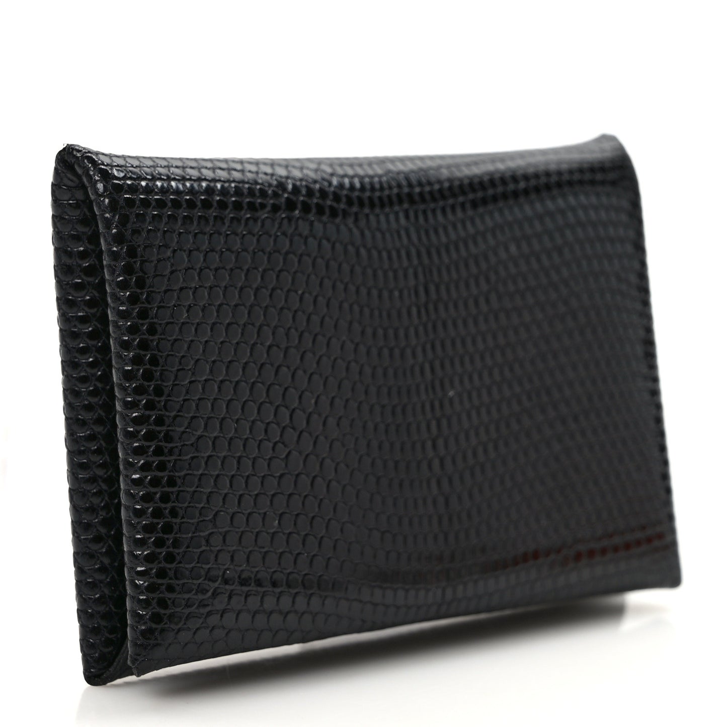 Lizard Calvi Card Case Black