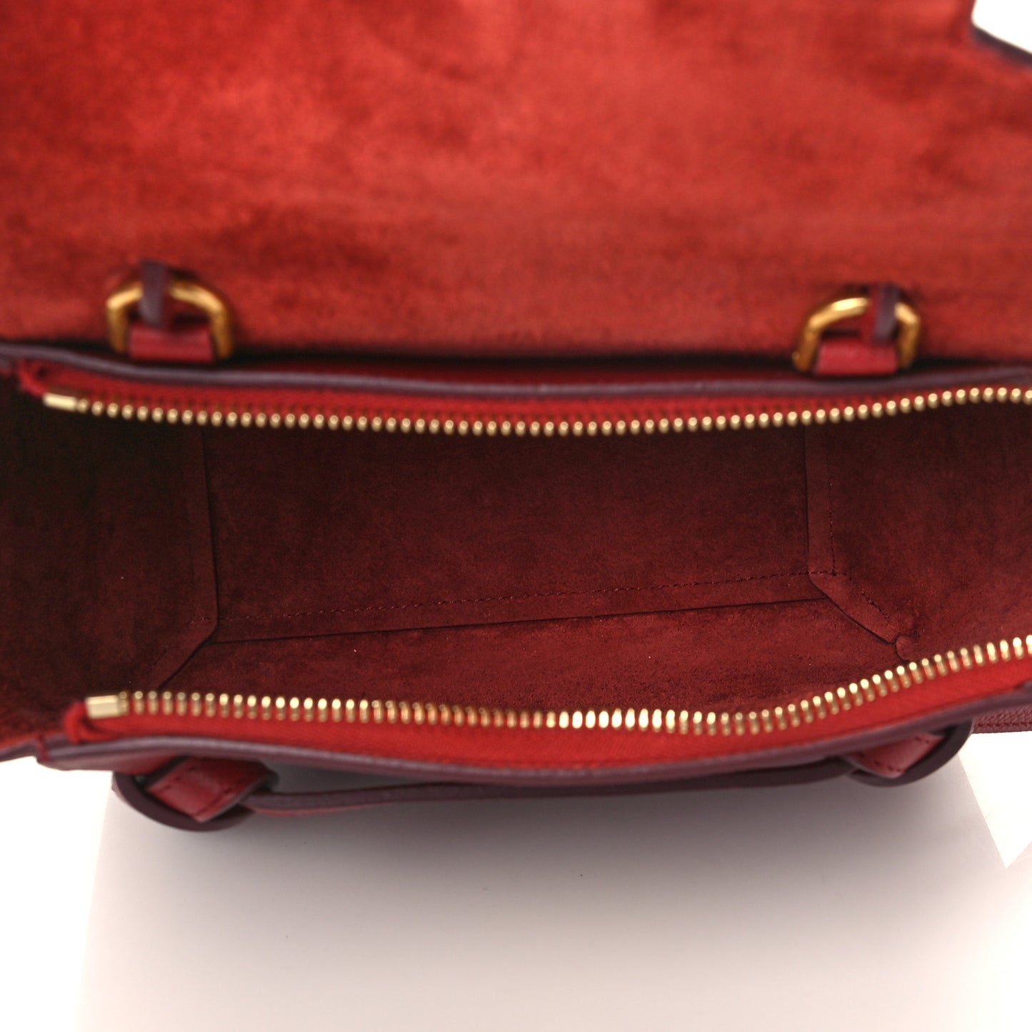 Grained Calfskin Nano Belt Bag Burgundy
