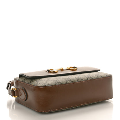 Gucci GG Supreme Monogram Small Horsebit 1955 Shoulder Bag Beige Brown Sugar 4 of 10