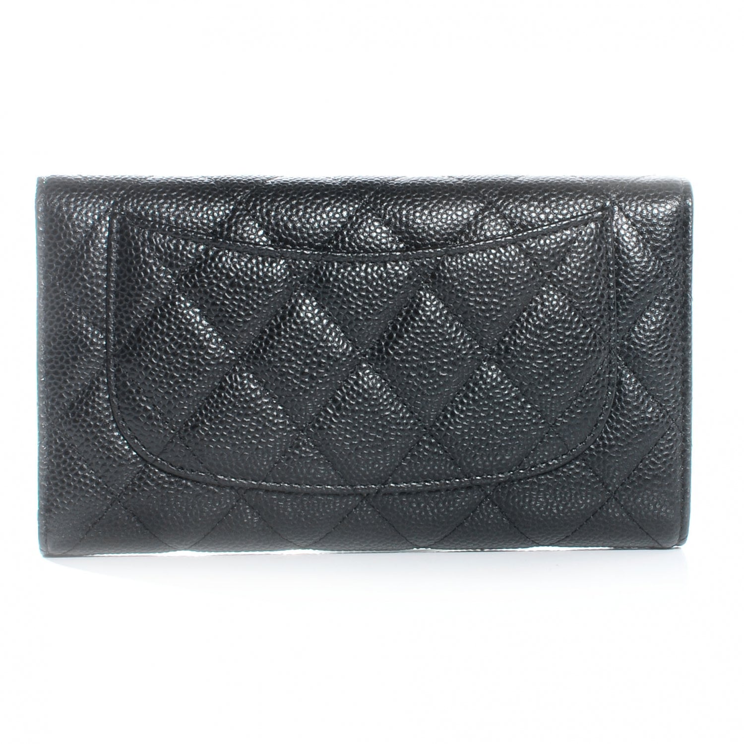 Chanel Caviar Quilted Long Flap Wallet Black 3 of 9