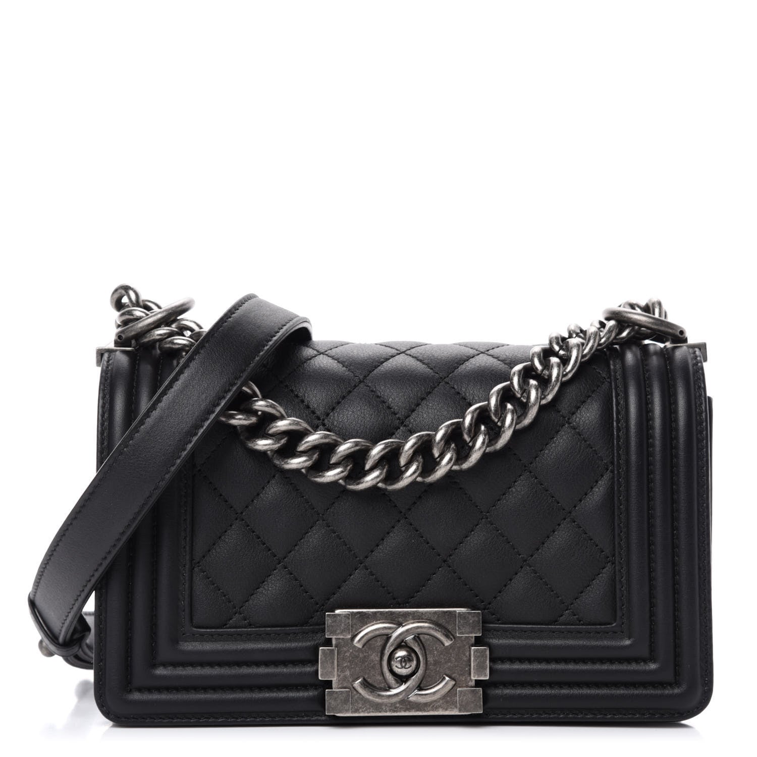 Chanel Calfskin Quilted Small Boy Flap Black 1 of 12