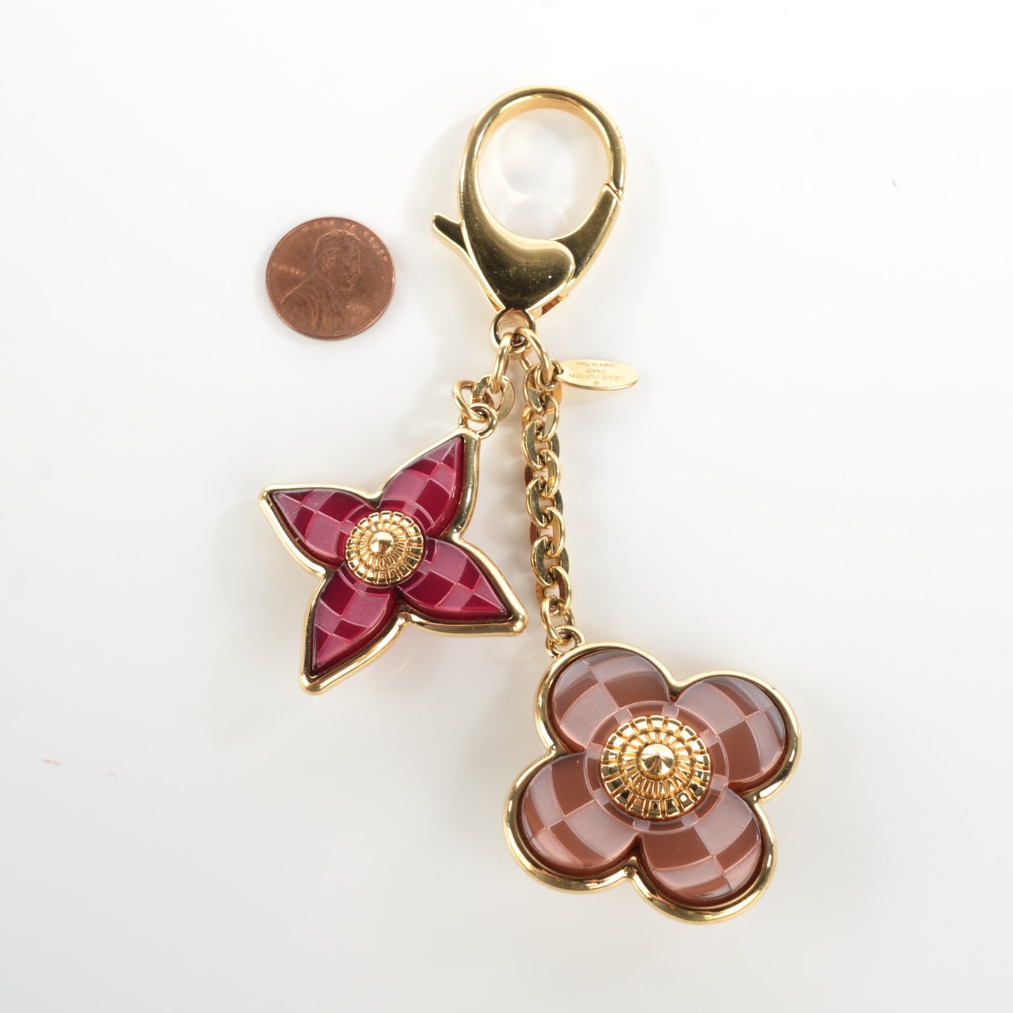 Metal Resin Mosaique Bag Charm Rouge Fauviste