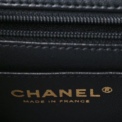 Chanel Lambskin Quilted Mini Top Handle Rectangular Flap Black 6 of 9