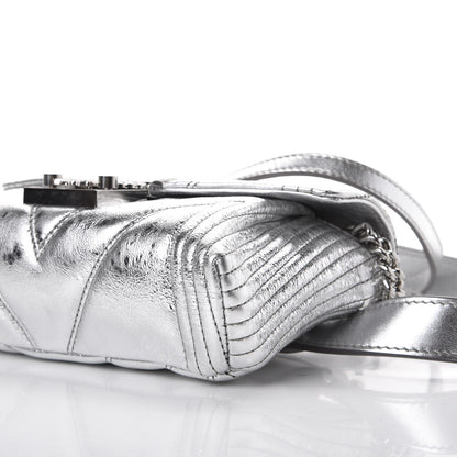 MCM Metallic Calfskin Small Patricia Belt Bag Berlin Silver 7 of 11