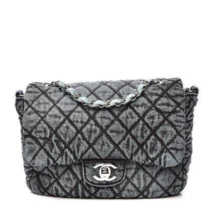 Chanel Denim Quilted Small Denimpression Flap Blue Black 1 of 11