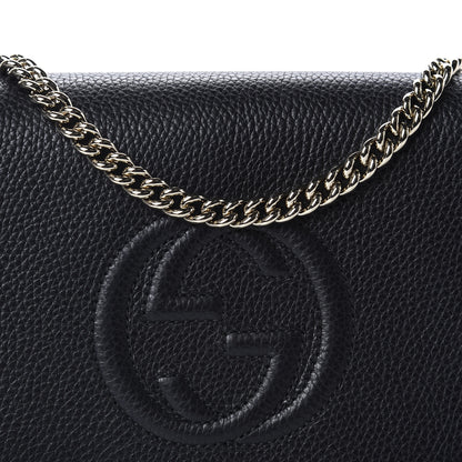 Gucci Pebbled Calfskin Medium Soho Flap Crossbody Black 11 of 11