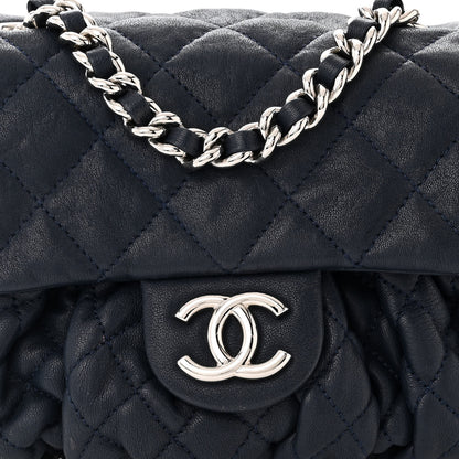 Chanel Washed Lambskin Quilted Mini Chain Around Flap Navy Blue 8 of 11