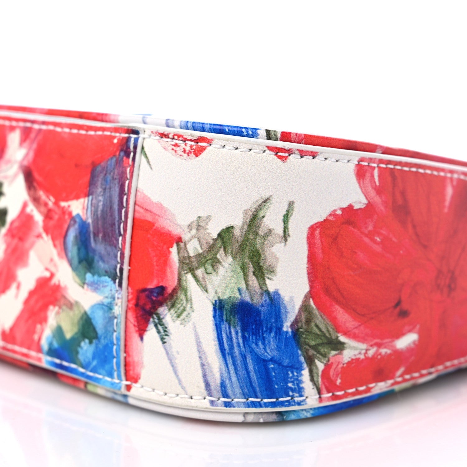 Saint Laurent Smooth Calfskin Flowers Print Le 5 A 7 Hobo White 8 of 8