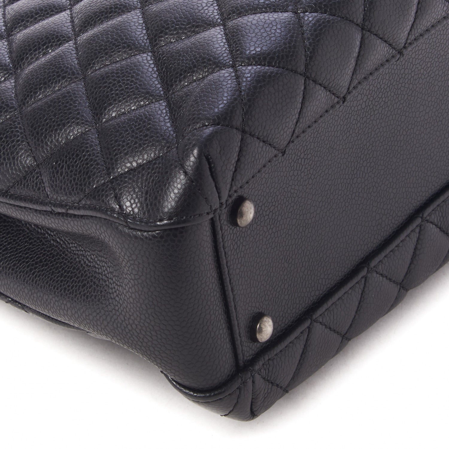Chanel Caviar Quilted Small City Shopping Tote Black 6 of 9