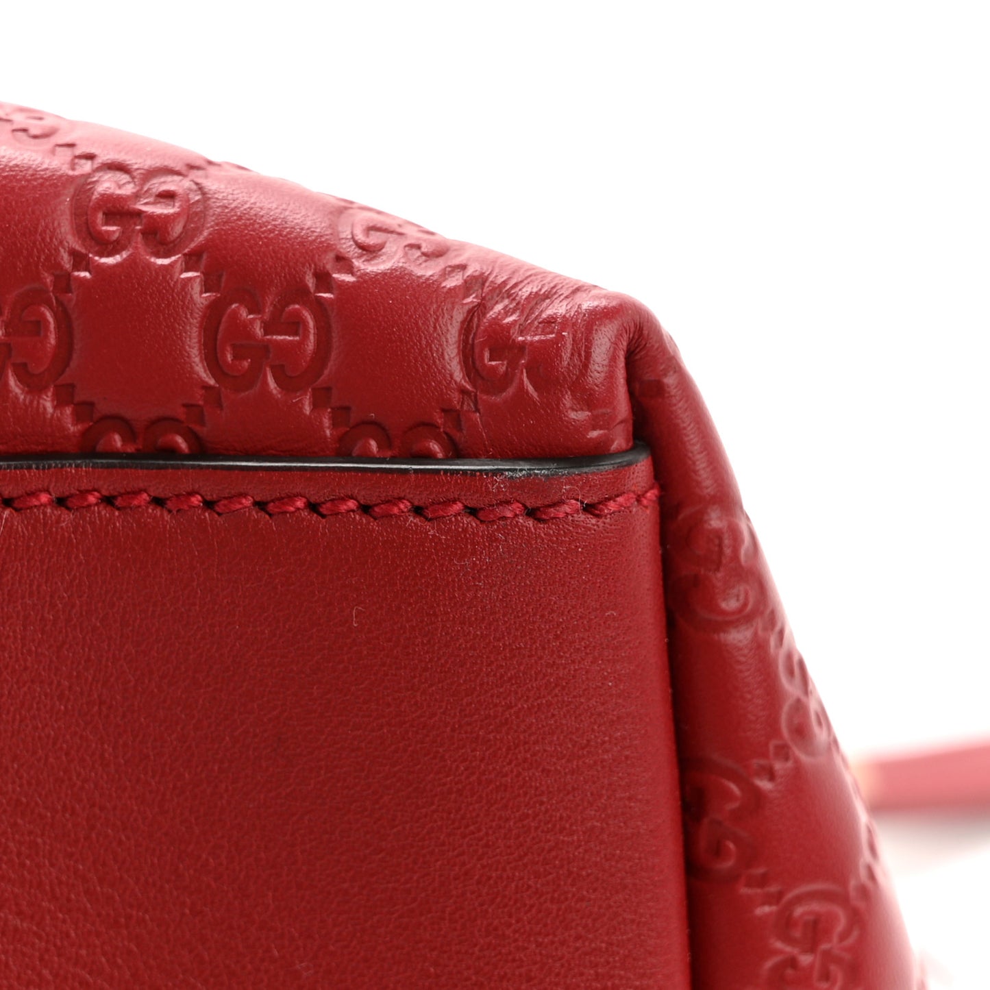 Soft Microguccissima Dome Satchel Red