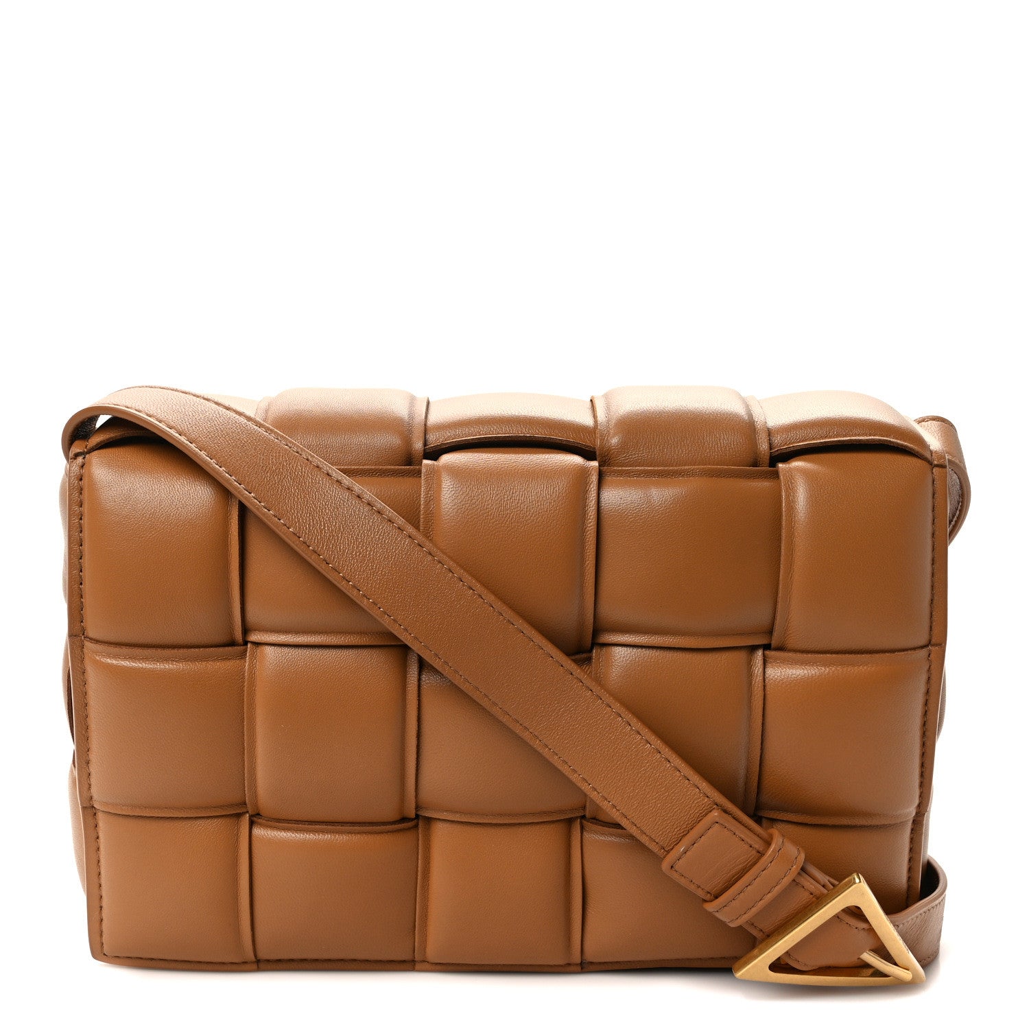 Bottega Veneta Nappa Maxi Intreccio Padded Cassette Crossbody Bag Caramel 1 of 12