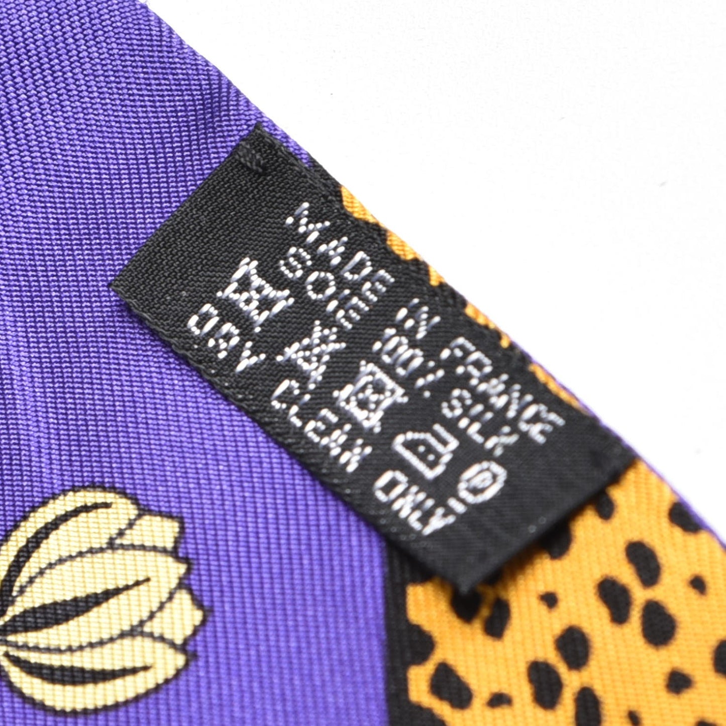 Silk Les Leopards Twilly Violet Ocre Vert