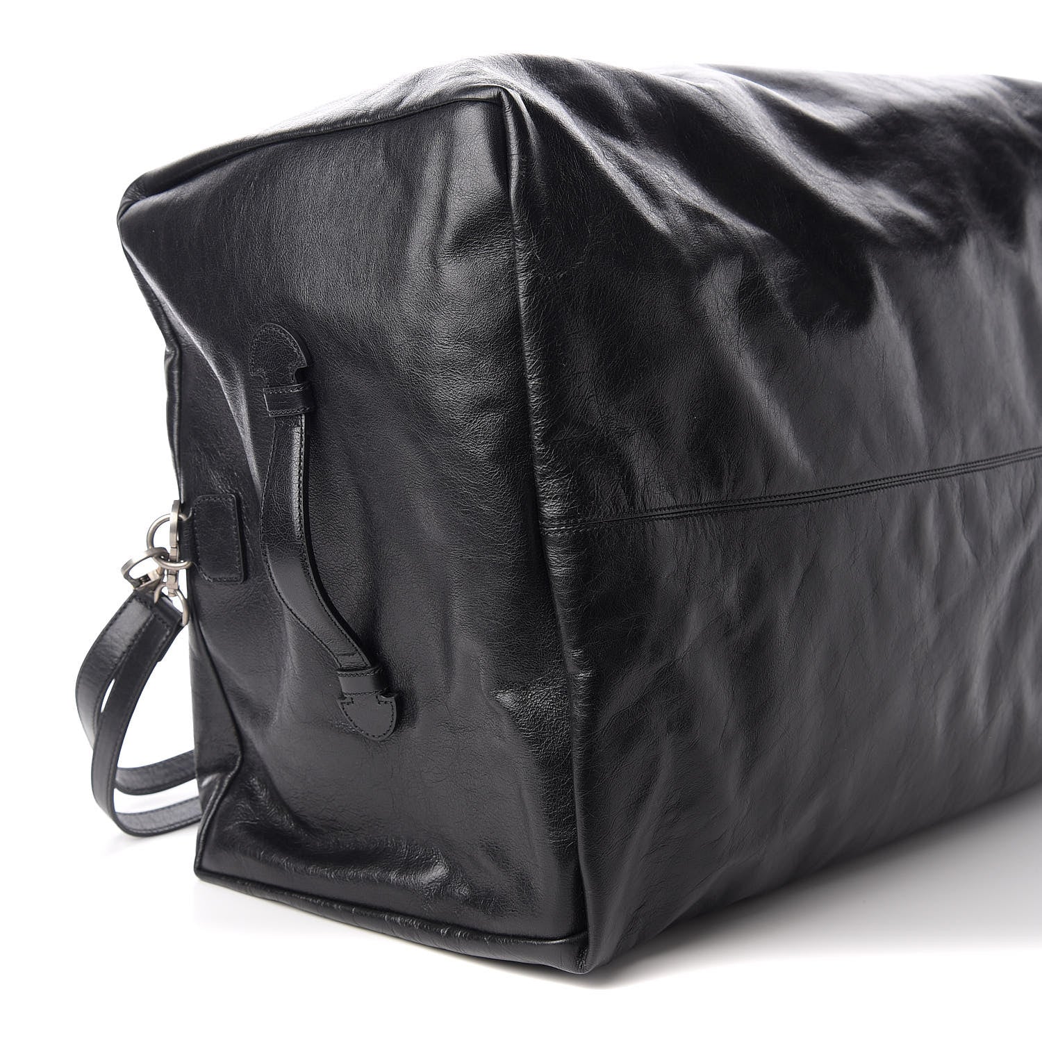 Gucci Soft Calfskin Large GG Top Handle Duffle Black 7 of 9