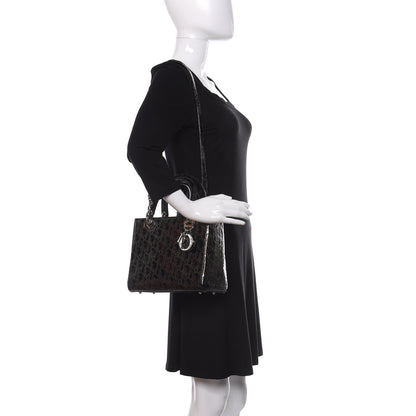 Christian Dior Patent Ultimate Medium Lady Dior Brown 2 of 10