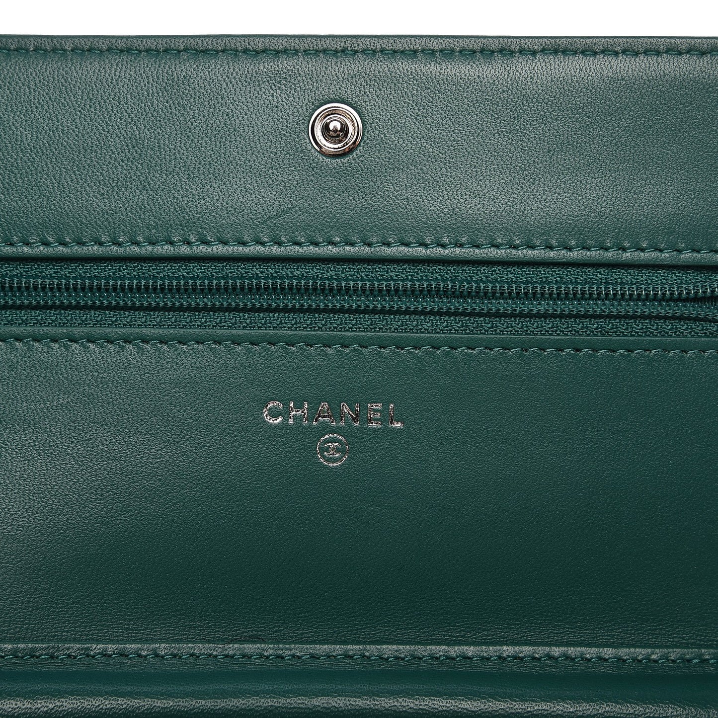 Lambskin Quilted Boy Wallet On Chain WOC Green