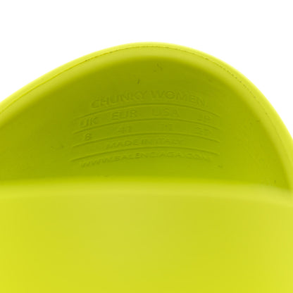 Balenciaga Rubber Womens Chunky Slide Sandals 41 Acid Lime 6 of 9