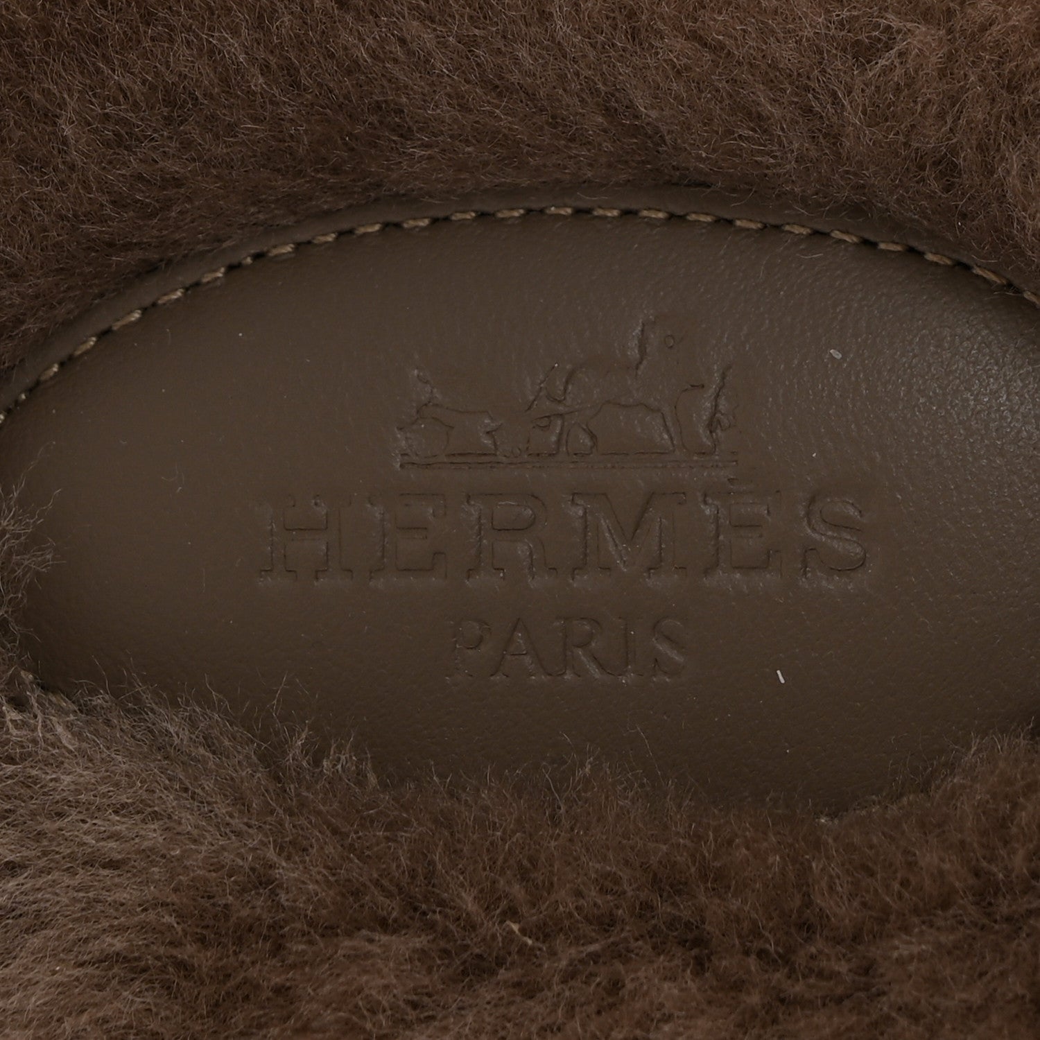 Hermes Woolskin Oran Sandals 40 Etoupe 8 of 9