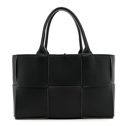 Bottega Veneta Nappa Maxi Intrecciato Small Arco Tote Black White 1 of 14