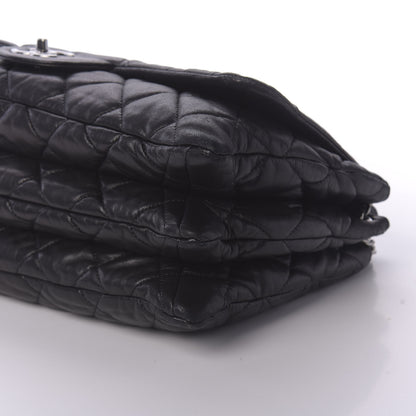 Chanel Lambskin Quilted Maxi 3 Flap Black 6 of 9
