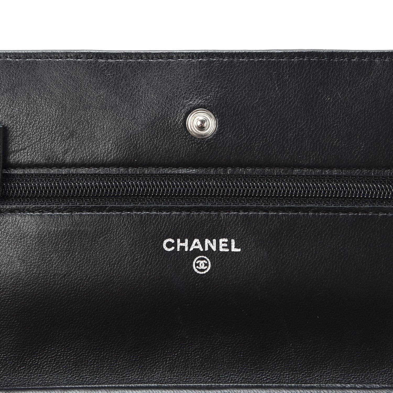 Chanel Lambskin Quilted Wallet On Chain WOC Black 7 of 10