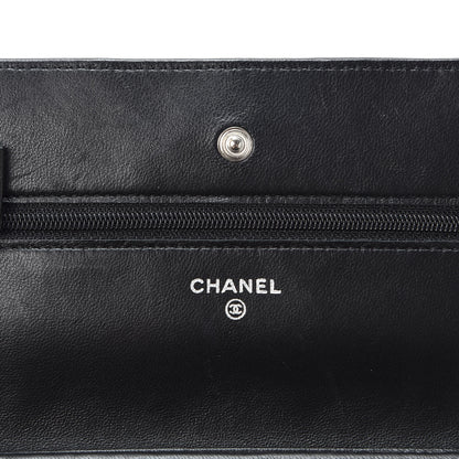 Chanel Lambskin Quilted Wallet On Chain WOC Black 7 of 10