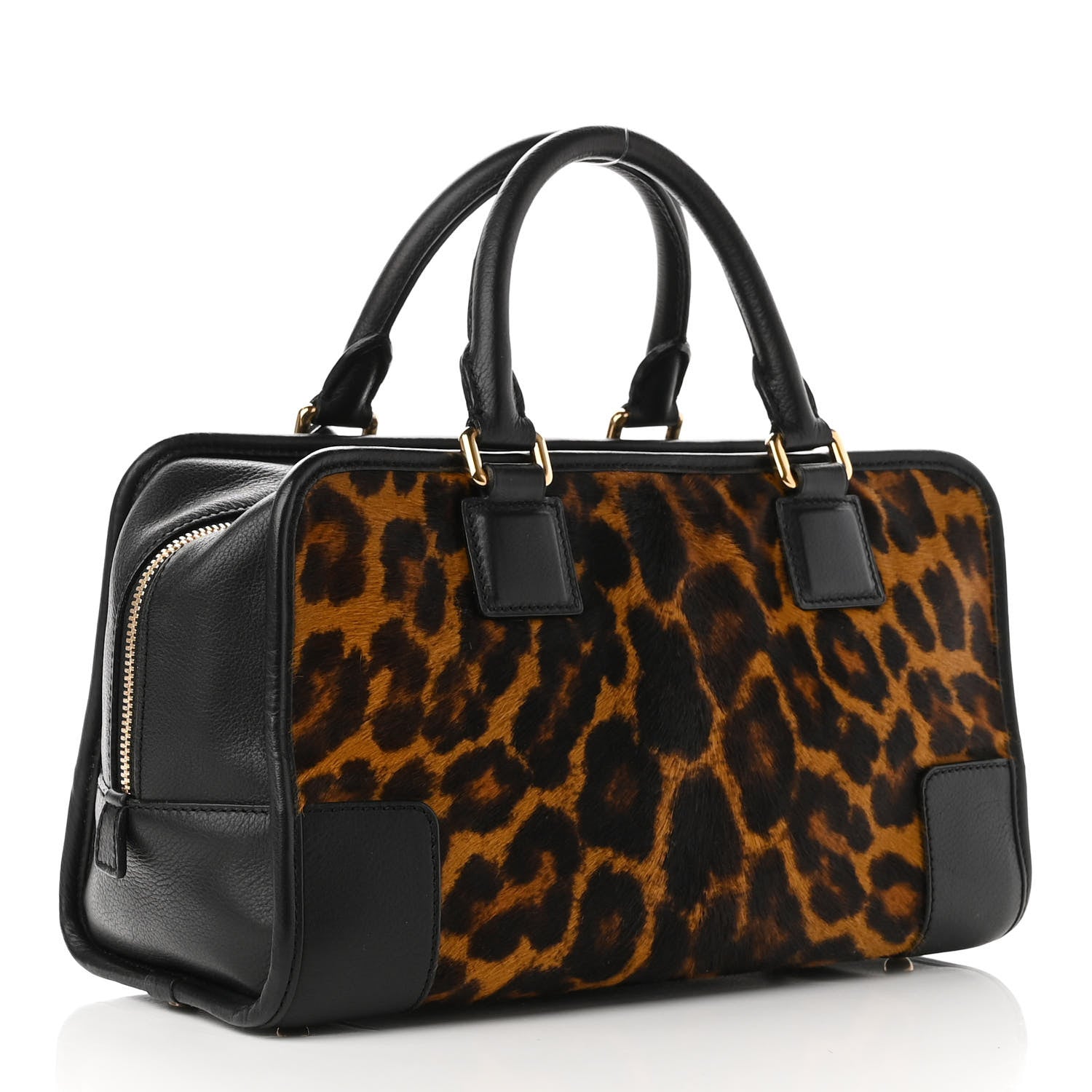 Loewe Calfskin Pony Hair Leopard Print Amazona 28 Black 2 of 8
