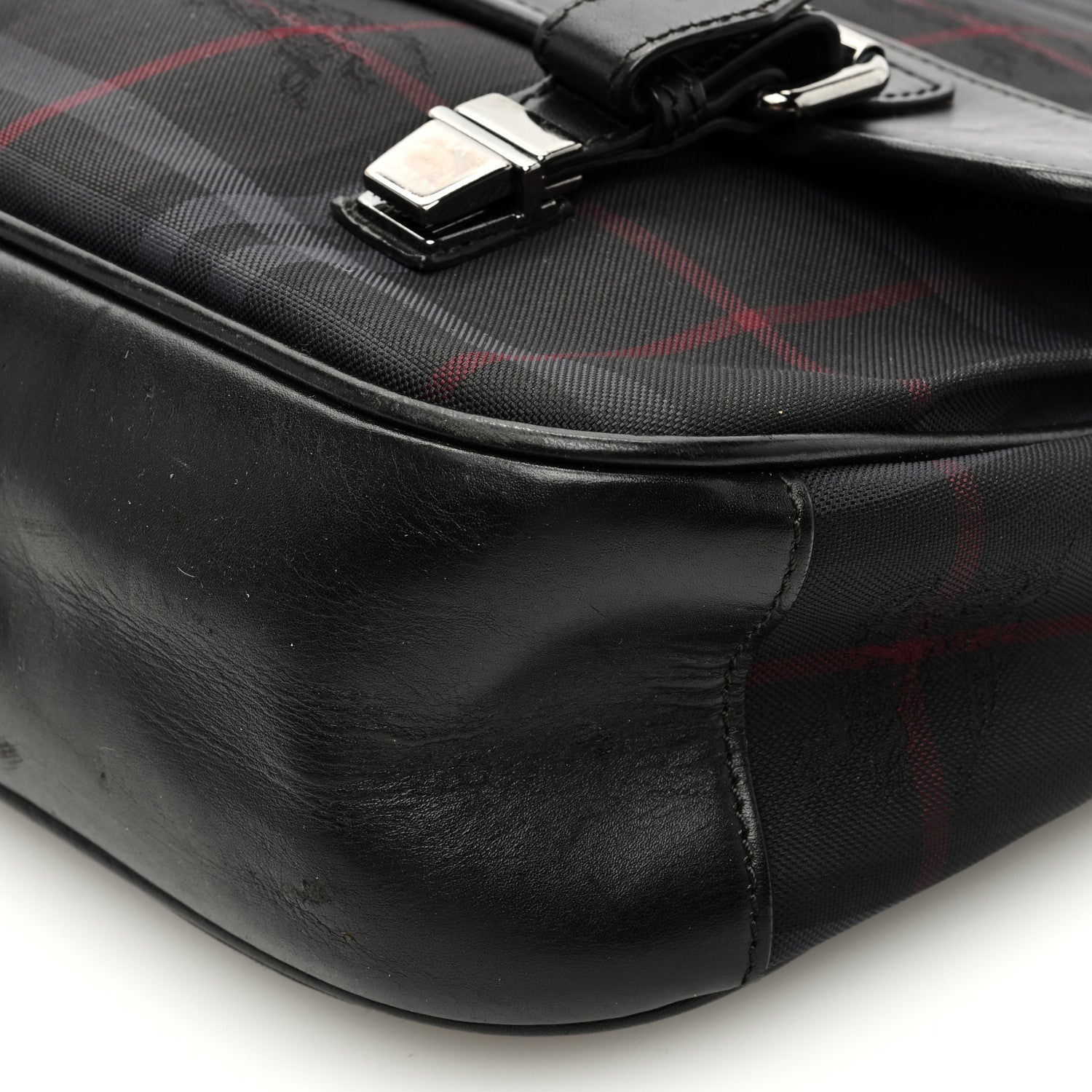 Burberry Nylon Smoked Check Messenger Bag 9 of 9