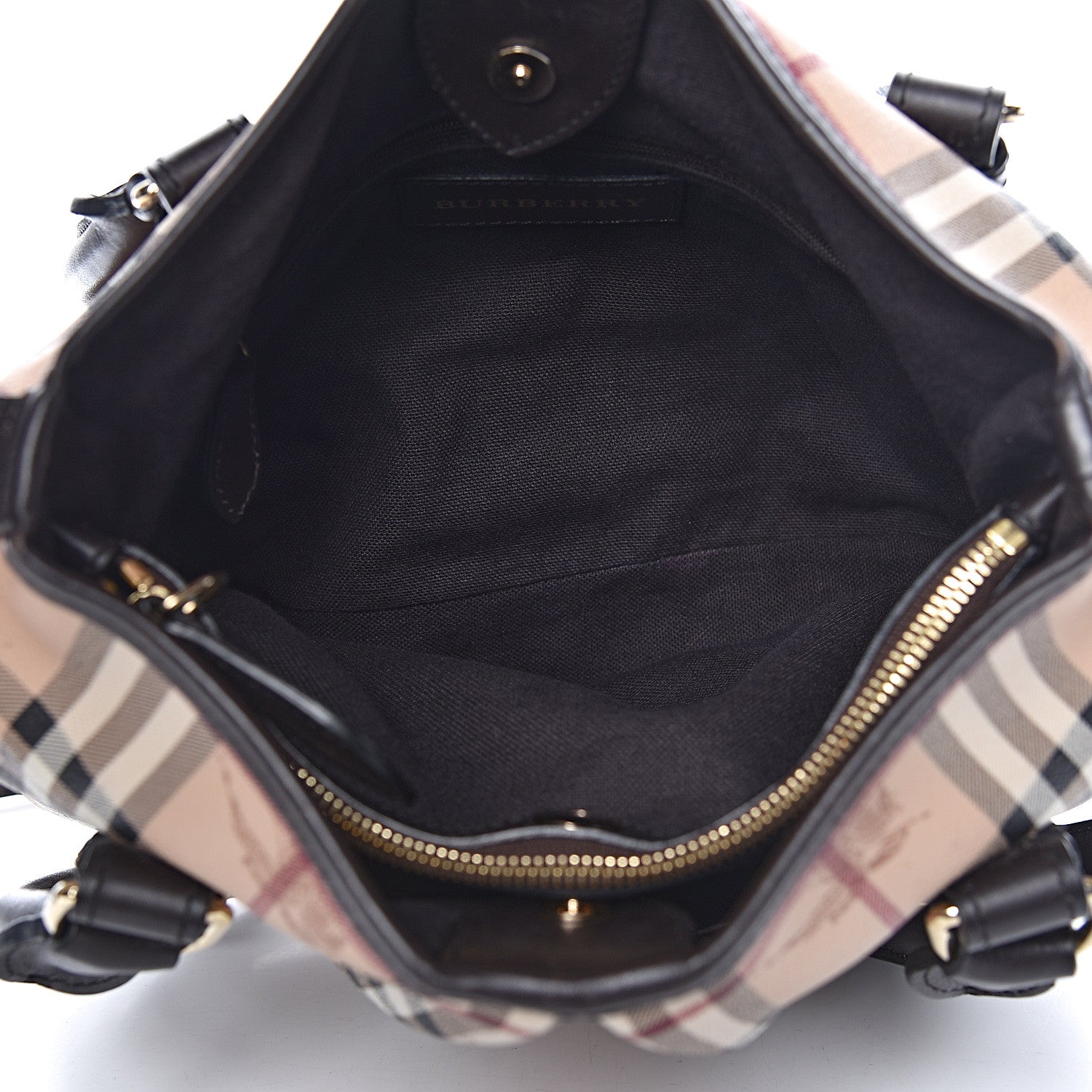 Burberry Haymarket Check Small Northfield Tote Chocolate 6 of 24