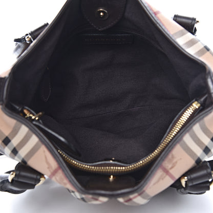Burberry Haymarket Check Small Northfield Tote Chocolate 6 of 24