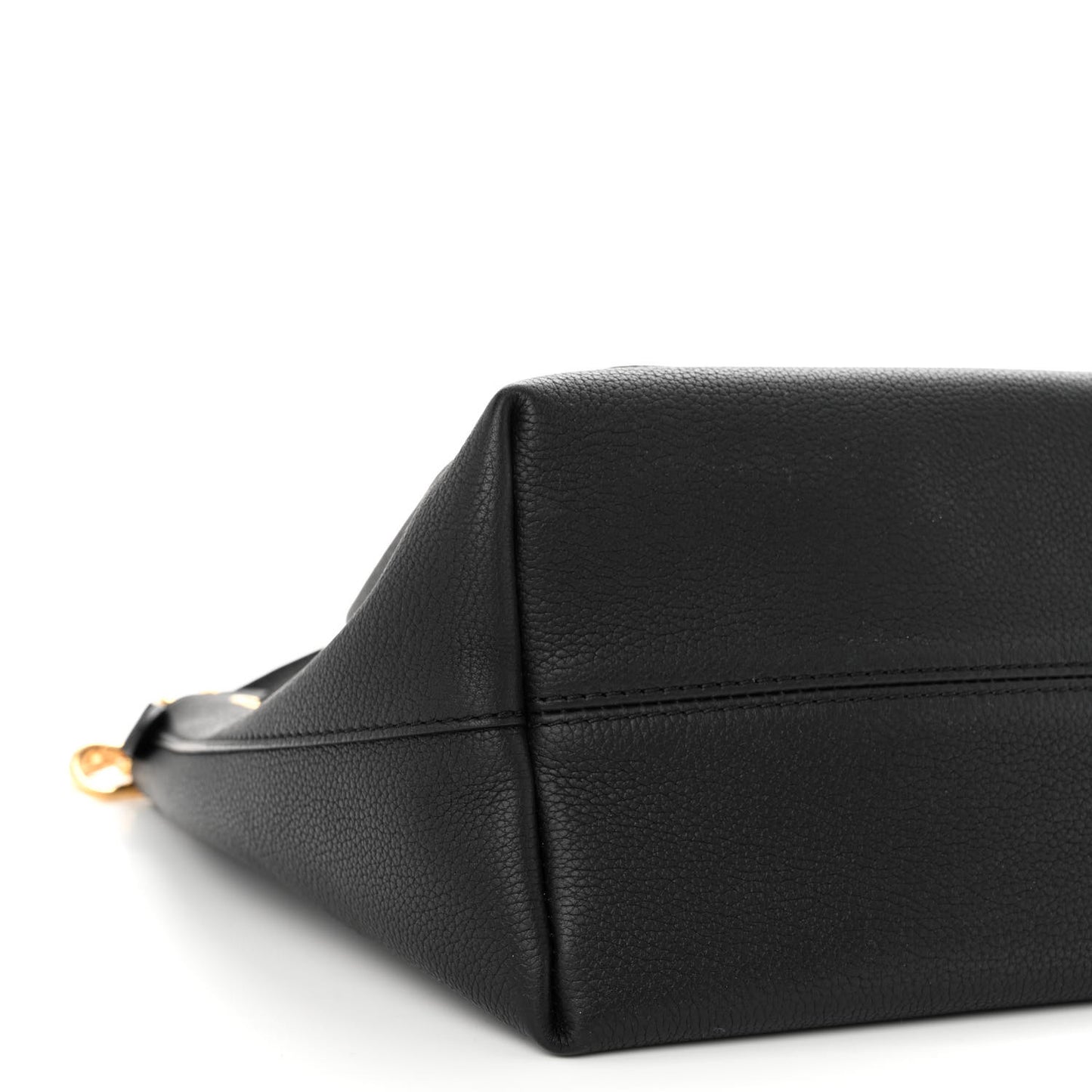 Calfskin Lockme Bucket MM Black